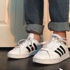 adidas white grand court sneakers